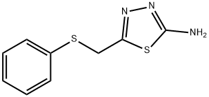 5-[(phenylthio)methyl]-1,3,4-thiadiazol-2-amine Struktur