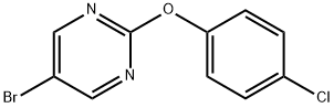 5-ブロモ-2-(4-クロロフェノキシ)ピリミジン 化学構造式