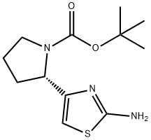 (S)-tert-butyl 2-(2-aminothiazol-4-yl)pyrrolidine-1-carboxylate Structure