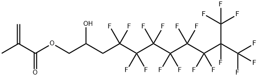 メタクリル酸3-(パーフルオロ-7-メチルオクチル)-2-ヒドロキシプロピル 化学構造式