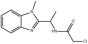 2-chloro-N-[1-(1-methyl-1H-benzimidazol-2-yl)ethyl]acetamide Structure
