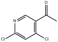 1-(4,6-ジクロロピリジン-3-イル)エタン-1-オン 化学構造式