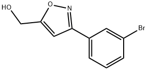 (3-(3-溴苯基)异噁唑-5-基)甲醇 结构式