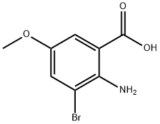 3-Bromo-5-methoxyanthranilic acid Struktur