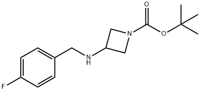 3-(4-FLUORO-BENZYLAMINO)-AZETIDINE-1-CARBOXYLIC ACID TERT-BUTYL ESTER Structure