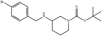 1-BOC-3-(4-BROMO-BENZYLAMINO)-PIPERIDINE Structure