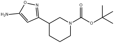 3-(5-AMINO-ISOXAZOL-3-YL)-PIPERIDINE-1-CARBOXYLIC ACID TERT-BUTYL ESTER Structure