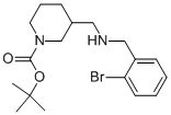 1-BOC-3-[(2-BROMO-BENZYLAMINO)-METHYL]-PIPERIDINE 化学構造式