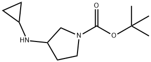 3-(环丙基氨基)吡咯烷-1-甲酸叔丁酯, 887587-25-9, 结构式