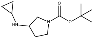 3-CYCLOPROPYLAMINO-PYRROLIDINE-1-CARBOXYLIC ACID TERT-BUTYL ESTER Structure