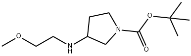 3-(2-METHOXYETHYLAMINO)PYRROLIDINE-1-CARBOXYLIC ACID TERT-BUTYL ESTER, 887587-33-9, 结构式