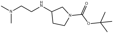 3-(2-DIMETHYLAMINOETHYLAMINO)PYRROLIDINE-1-CARBOXYLIC ACID TERT-BUTYL ESTER Structure