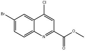 6-溴-4-氯-2-喹啉羧酸甲酯, 887587-50-0, 结构式