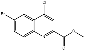 6-BROMO-4-CHLORO-QUINOLINE-2-CARBOXYLIC ACID METHYL ESTER Structure