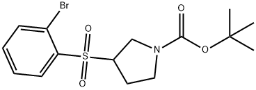 3-(2-BROMO-BENZENESULFONYL)-PYRROLIDINE-1-CARBOXYLIC ACID TERT-BUTYL ESTER Structure