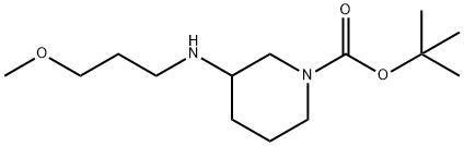 1-BOC-3-(3-メトキシプロピルアミノ)ピペリジン 化学構造式