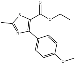 ETHYL 4-(4-METHOXYPHENYL)-2-METHYLTHIAZOLE-5-CARBOXYLATE 化学構造式