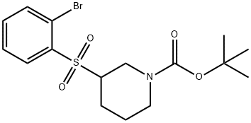 3-(2-BROMO-BENZENESULFONYL)-PIPERIDINE-1-CARBOXYLIC ACID TERT-BUTYL ESTER Structure