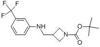 1-BOC-3-([(3-TRIFLUOROMETHYL-PHENYL)-AMINO]-METHYL)-AZETIDINE Structure