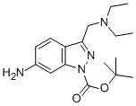 6-AMINO-3-DIETHYLAMINOMETHYL-INDAZOLE-1-CARBOXYLIC ACID TERT-BUTYL ESTER Structure