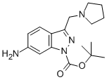6-AMINO-3-PYRROLIDIN-1-YLMETHYL-INDAZOLE-1-CARBOXYLIC ACID TERT-BUTYL ESTER Structure