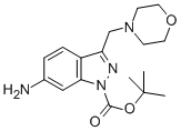 6-AMINO-3-MORPHOLIN-4-YLMETHYL-INDAZOLE-1-CARBOXYLIC ACID TERT-BUTYL ESTER Structure