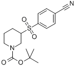 3-(4-CYANO-BENZENESULFONYL)-PIPERIDINE-1-CARBOXYLIC ACID TERT-BUTYL ESTER Structure