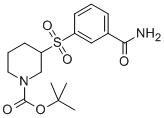 3-(3-CARBAMOYL-BENZENESULFONYL)-PIPERIDINE-1-CARBOXYLIC ACID TERT-BUTYL ESTER 化学構造式
