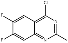 QUINAZOLINE, 4-CHLORO-6,7-DIFLUORO-2-METHYL- Struktur