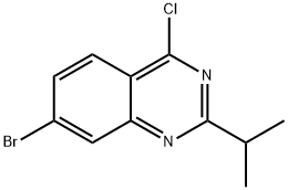 7-BROMO-4-CHLORO-2-ISOPROPYL-QUINAZOLINE Structure