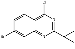 QUINAZOLINE, 7-BROMO-4-CHLORO-2-(1,1-DIMETHYLETHYL)- Structure