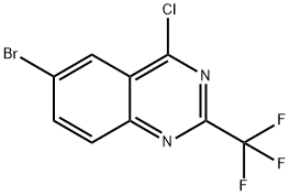 QUINAZOLINE, 6-BROMO-4-CHLORO-2-(TRIFLUOROMETHYL)- Struktur