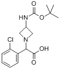 (3-TERT-BUTOXYCARBONYLAMINO-AZETIDIN-1-YL)-(2-CHLORO-PHENYL)-ACETIC ACID Structure