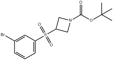 3-(3-BROMO-BENZENESULFONYL)-AZETIDINE-1-CARBOXYLIC ACID TERT-BUTYL ESTER Structure