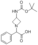 (3-TERT-BUTOXYCARBONYLAMINO-AZETIDIN-1-YL)-PHENYL-ACETIC ACID Structure