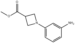 1-(3-AMINO-PHENYL)-AZETIDINE-3-CARBOXYLIC ACID METHYL ESTER Structure