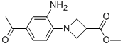 1-(4-ACETYL-2-AMINO-PHENYL)-AZETIDINE-3-CARBOXYLIC ACID METHYL ESTER Struktur