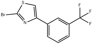 2-ブロモ-4-(3-(トリフルオロメチル)フェニル)チアゾール 化学構造式