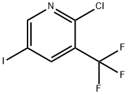 2-クロロ-5-ヨード-3-(トリフルオロメチル)ピリジン 化学構造式