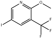 5-ヨード-2-メトキシ-3-(トリフルオロメチル)ピリジン 化学構造式