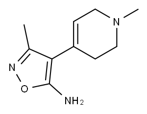 3-METHYL-4-(1-METHYL-1,2,3,6-TETRAHYDROPYRIDIN-4-YL)ISOXAZOL-5-AMINE, 88786-19-0, 结构式