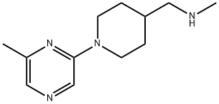 N-甲基-1-(1-(6-甲基吡嗪-2-基)哌啶-4-基)甲胺, 887922-91-0, 结构式