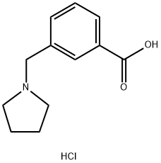 3-(ピロリジン-1-イルメチル)安息香酸塩酸塩 化学構造式