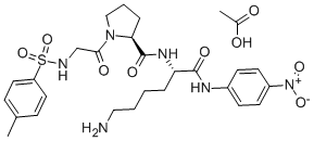 N-(P-トシル)-GLY-PRO-LYS 4-ニトロアニリド 酢酸塩 化学構造式