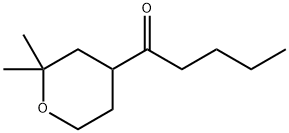 1-(2,2-ジメチルテトラヒドロ-2H-ピラン-4-イル)-1-ペンタノン 化学構造式