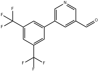 5-[3,5-Bis(trifluoroMethyl)phenyl]-3-pyridinecarbaldehyde Structure