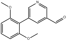 5-(2,6-DiMethoxyphenyl)-3-pyridinecarbaldehyde Structure
