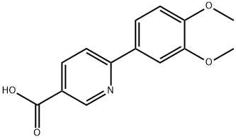 6-(3,4-Dimethoxyphenyl)-nicotinic acid Struktur