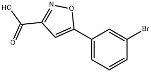 5-(3-BROMOPHENYL)ISOXAZOLE-3-CARBOXYLIC ACID, 887979-15-9, 结构式