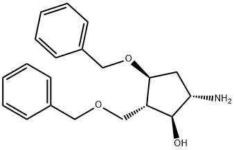 (1S,2S,3S,5S)-5-AMino-3-(phenylMethoxy)-2-[(phenylMethoxy)Methyl]-cyclopentanol Structure